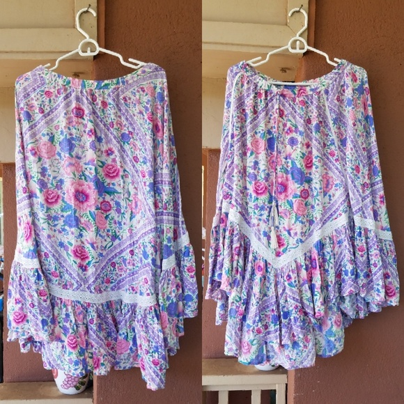 Spell designs babushka lavender kerchief skirt XS - Picture 6 of 8